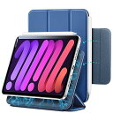 ESR iPad mini6 ケース 2021 マグネットケース iPad mini6 カバー 8.3インチ 2021モデル 強力磁気吸着 オートスリープ/ウェイク対応 Pencil 2対応 スリム 軽量 手触りがいい カバー ネイビーブルー