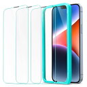 【米軍規格の保護】ESR iPhone13ProMax ガラスフィルム iPhone 14 Plus 用 ガラスフィルム 画面保護 取り付け簡単 取り付けフレーム付き 頑丈 傷防止 スピーカーシールド 3枚入り 6.7インチ