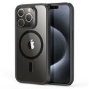 【米軍MIL規格・Magsafe対応】ESR iPhone 15 Pro Max ケース ワイヤレス充電対応 いphone15promax ケース magsafe ケース 黄変防止 磁気 スマホケース iphone15promax ケース 耐衝撃 傷防止 Classicシリーズ(クリア_ブラック)