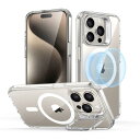 【デザイン受賞シリーズ!】ESR iPhone 15 Pro ケース MagSafe対応 隠しスタンド 調整可能 ワイヤレス充電対応 米軍MIL規格 耐衝撃 傷防止 軽量 スマホケース 高い透明度 いphone15pro ケース 6.1 インチ Classicシリーズ(クリア)