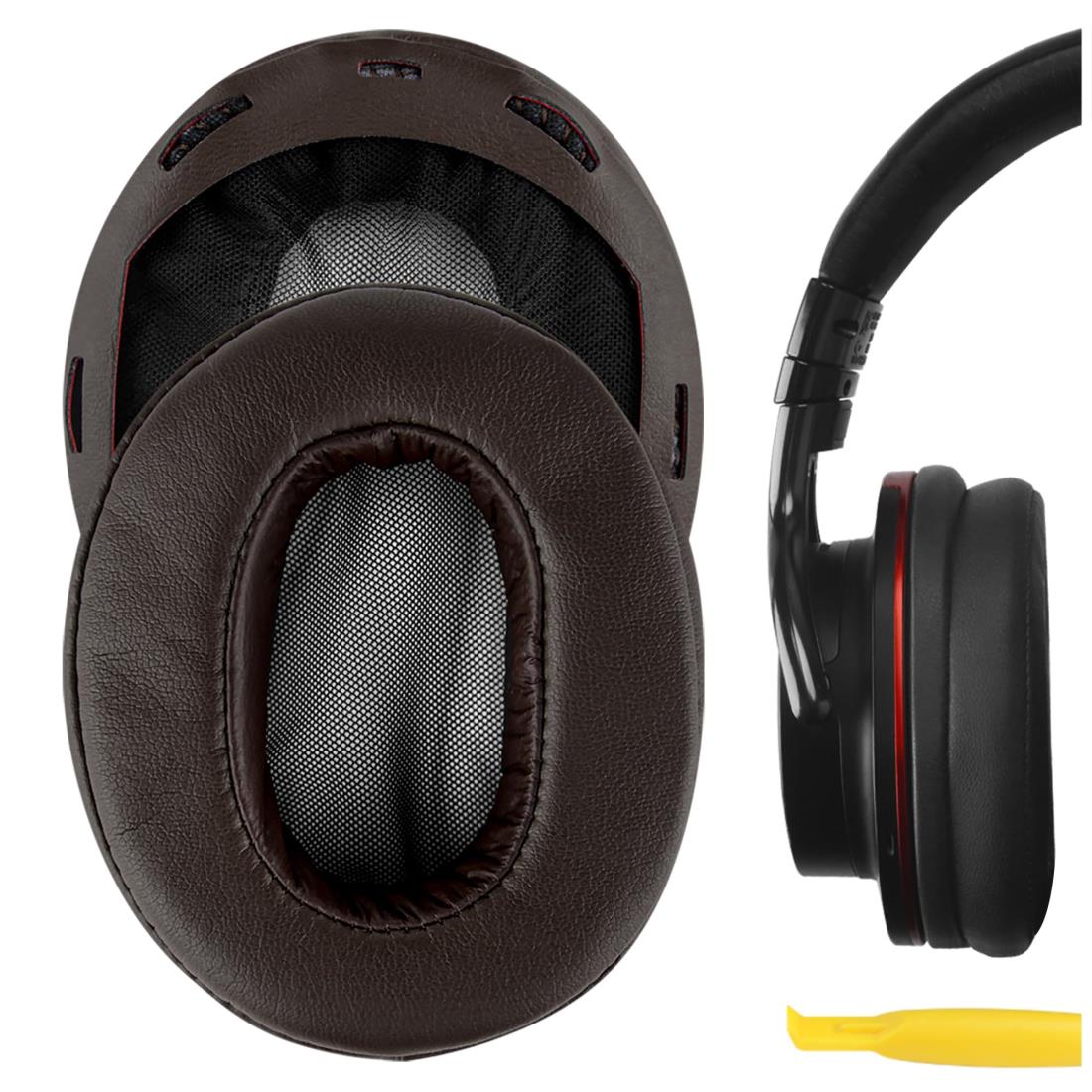 Geekria イヤーパッド QuickFit 互換性 パッド ソニー SONY MDR-1A, MDR-1ADAC ヘッドホンに対応 パッド イヤー/イヤーカップ (ベロア/褐色)