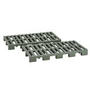 Belca 日本製 すのこ クリーンパレット 連結タイプ 2台入り 幅38.3×奥行75.3×高さ7.1cm エコグリーン 耐荷重 60kg ジョイントパレット カビ防止 湿気防止 CPJ-2
