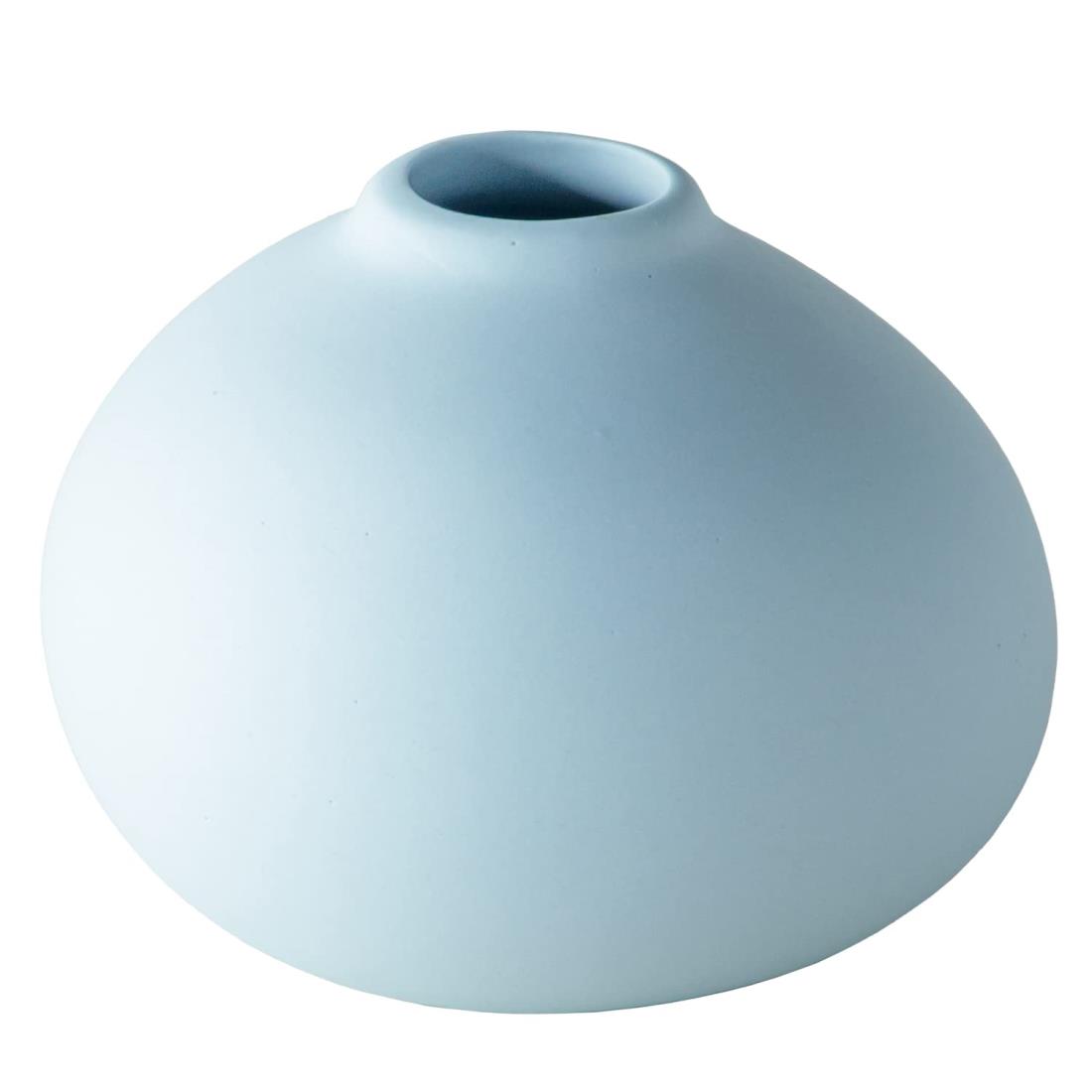 TAMAKI フラワーベース 花瓶 おしゃれ かわいい 花器 シンプル 陶器 ブルー 9.5×7cm AYA(アヤ) T-951378