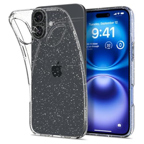 Spigen iPhone 16 ケース クリア 黄変防止 TPU ソフト 耐衝撃 米軍MIL規格 リキッド・クリスタル ACS08192 (クリスタル・クオーツ)