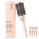 AIMIKE ROSE LUXE(M) ロールブラシ ブロー時間を短縮 ブローブラシ 速乾 カールブラシ ナノセラミックイオン技術 ヘアブラシ カール ドライヤー対応 縮れを減らす 巻き髪 ブラシ 一体型設計 ロールブラシ 美容師 ボリュームアップ ロールヘアブラシ 耐熱 ラウンド ヘアブラ