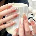 Lwenjing ネイルチップ 24枚入 3D ネイルチップ 手作りネイルチップ ネイルチップ ショート 春夏 ネイルチップ 人気 和風 かわいい シンプル おしゃれ 花嫁ネイル 光沢 つけ爪 両面テープ 成人式 入学式 卒業式 結婚式 ネイルチップ BY1169(4)