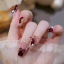 SEMTIM ネイルチップ 24枚入 ミディアム ショート ラウンド つけ爪 短め ネイルチップ ミディアムロング ネイル 人気 和風 かわいい シンプル おしゃれ成人式 入学式 卒業式 付け爪 チップ MJ-422
