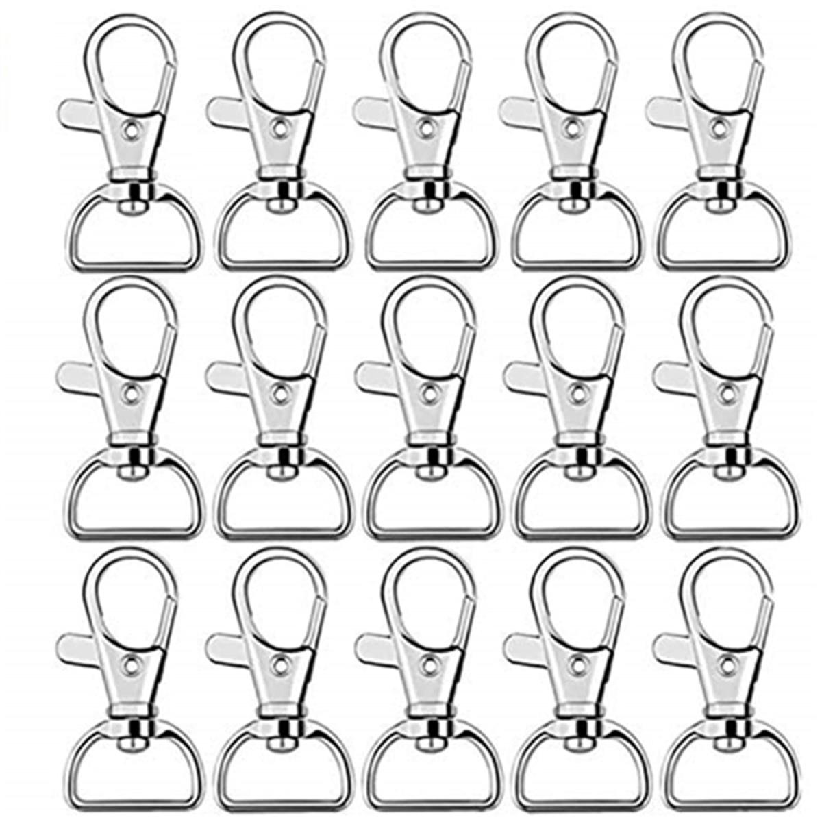 サムコス ナスカン キーホルダー 回転フック 金具 パーツ DIY用 アクセサリーナスカン 手芸用品 手作り シルバー 25個入り