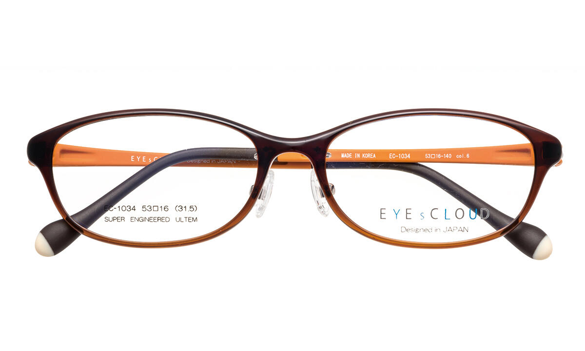 遠近両用メガネ アイクラウド レディース 軽い 痛くない オーバル おしゃれ 遠近両用老眼鏡 境目なし 視力補正 度数調整 度付き HOYA 累進屈折力レンズ 度数 0.75 1.0 1.25 1.5 1.75 2.0 2.25 2.5 2.75 3.5 3.25 3.5 EC1034