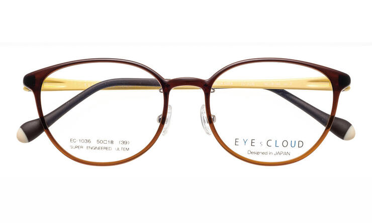 遠近両用メガネ アイクラウド レディース 軽い 痛くない ボストン おしゃれ 遠近両用老眼鏡 境目なし 視力補正 度数調整 度付き HOYA 累進屈折力レンズ 度数 0.75 1.0 1.25 1.5 1.75 2.0 2.25 2.5 2.75 3.5 3.25 3.5 EC1036