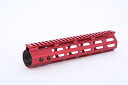 Broptical メタリックレッド M-LOK ハンドガード 10inch サバゲー ミリタリー パーツ 装備 RED MIDWEST タイプ 内径 31.5mm マルイ VFC G&G 対応