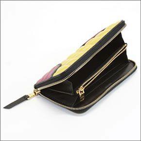 ミュウミュウ MIUMIU / ナッパ バイカーカラー キルティング NAPPA BIKER COLOUR SOLE+AZALEA 長札入財布 ラウンドファスナー付 #5M0506マラソン大特価+4/16トリプル勝利でP4倍