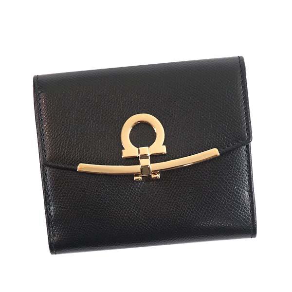 サルヴァトーレ フェラガモ Salvatore Ferragamo / Wホック財布 #22C877 673998 NERO