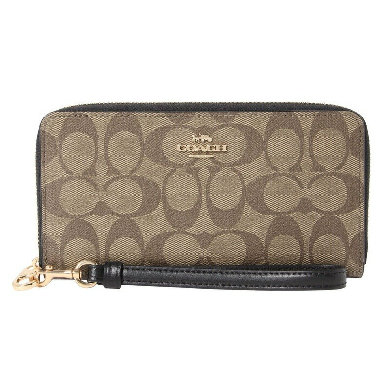 乐天商城 - コーチ COACH / ラウンドファスナー長札入財布 #C4452 IMCBI カーキ/ブラック