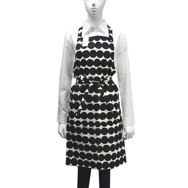 マリメッコ MARIMEKKO / RASYMATTO APRON エプロン #070692 190 WHITE/BLACK