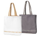 tH VI CEBg FONDATION LOUIS VUITTON   FLVp  g[gobO #Canvas Tote Bag White Gray Vi Ki 