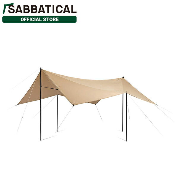 サバティカル SABBATICAL マリポサ Mサイズ TC スクエア型タープ サイズW410cm×D410cm 撥水加工TC素材 | A＆F エイアンドエフ