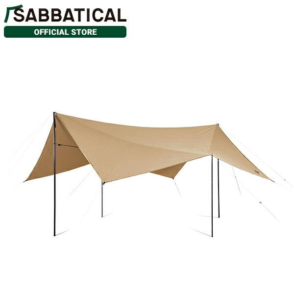 サバティカル SABBATICAL マリポサ Lサイズ TC スクエア型タープ サイズW500cm×D500cm 撥水加工TC素材 | A＆F エイアンドエフ