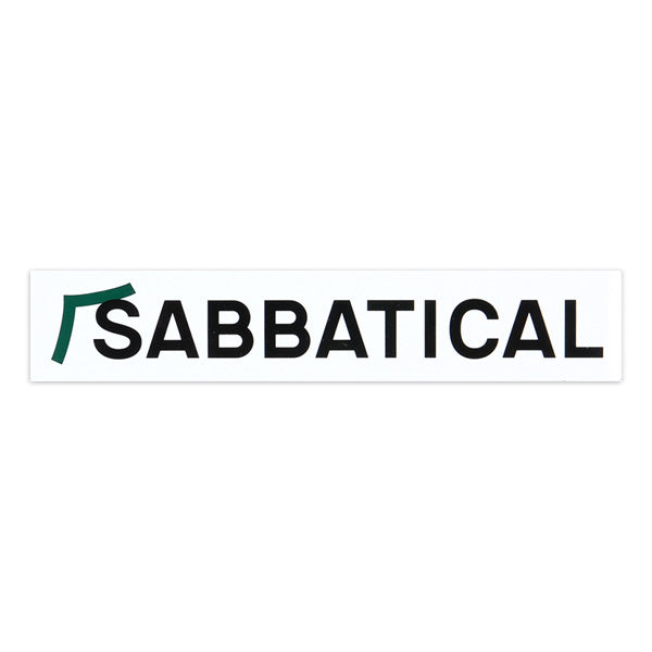 サバティカル SABBATICAL レクタングルロゴステッカー ホワイト 長方形  A＆F エイアンドエフ