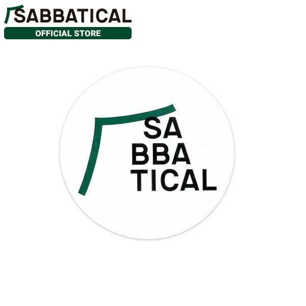 サバティカル SABBATICAL サークルロゴステッカー ホワイト 丸形  A＆F エイアンドエフ