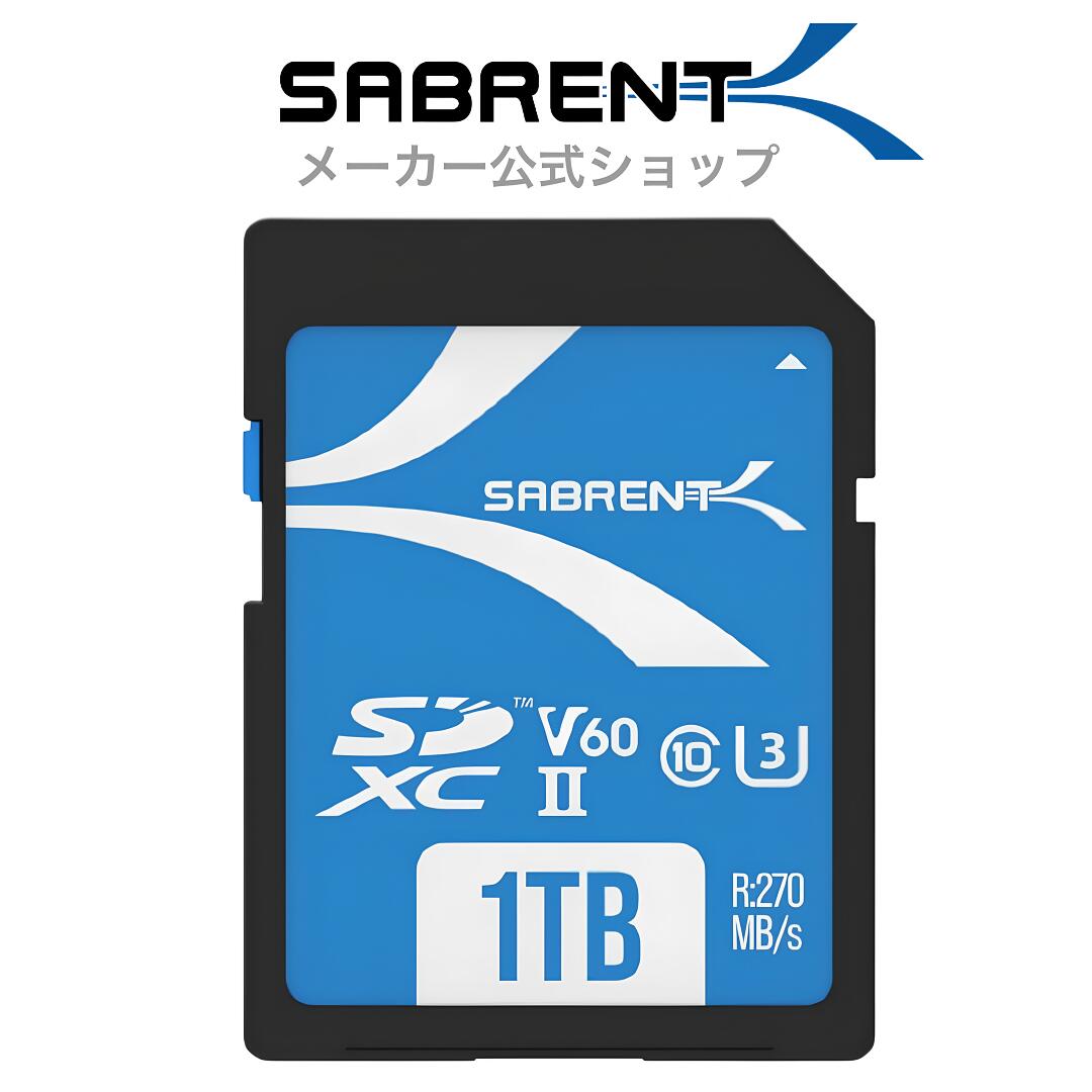SABRENT SDカード 1TB SDカード V60 メモリーカード UHS-IIメモリーカード 270MB/秒の高速転送 キヤノン 富士フイルム パナソニック ニコン その他のあらゆるUHS-IIカメラと互換性あり SD-TL60…