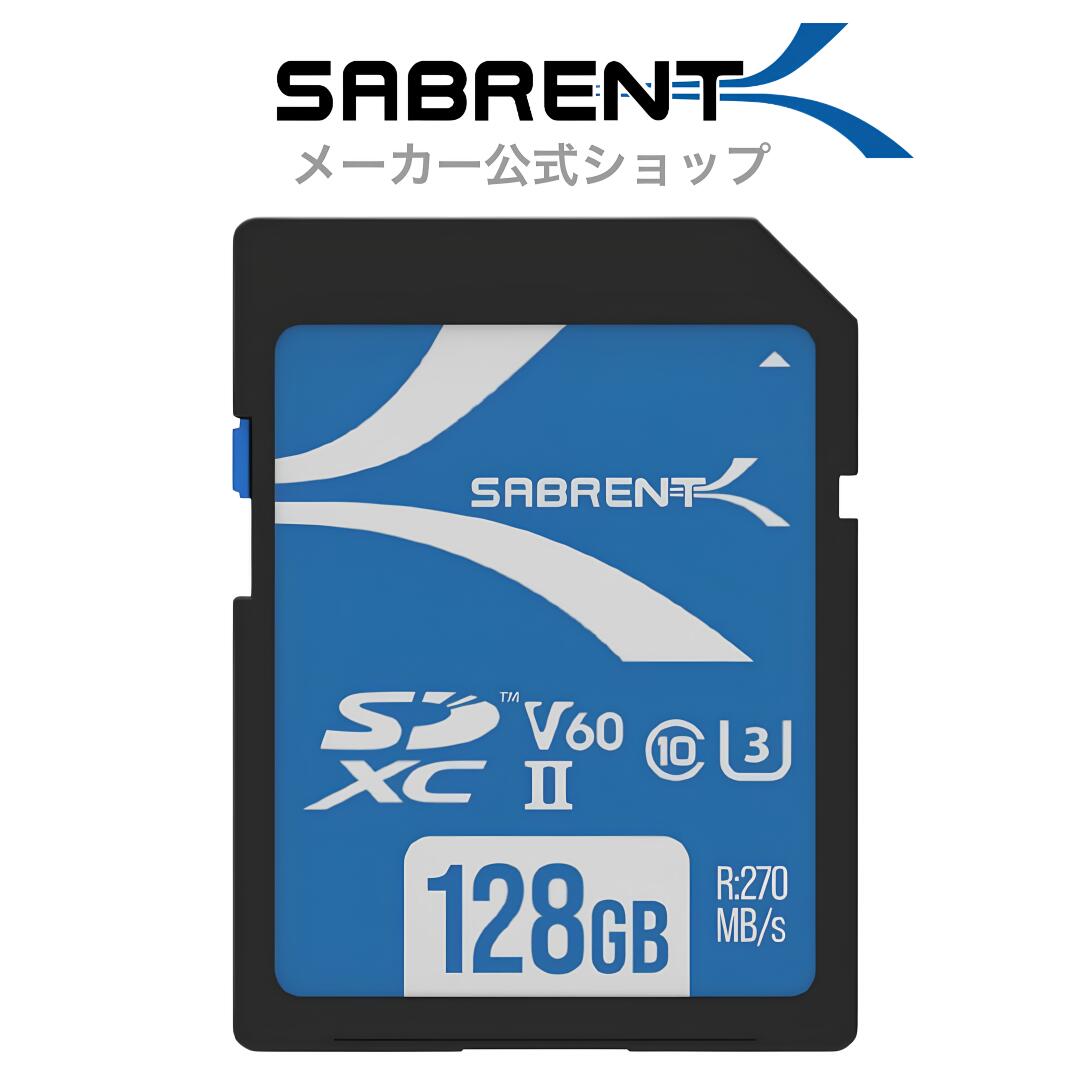 SABRENT SDカード 128GB SDカード V60 メモリーカード UHS-IIメモリーカード 270MB/秒の高速転送 キヤノン 富士フイルム パナソニック ニコン その他のあらゆるUHS-IIカメラと互換性あり SD-TL…