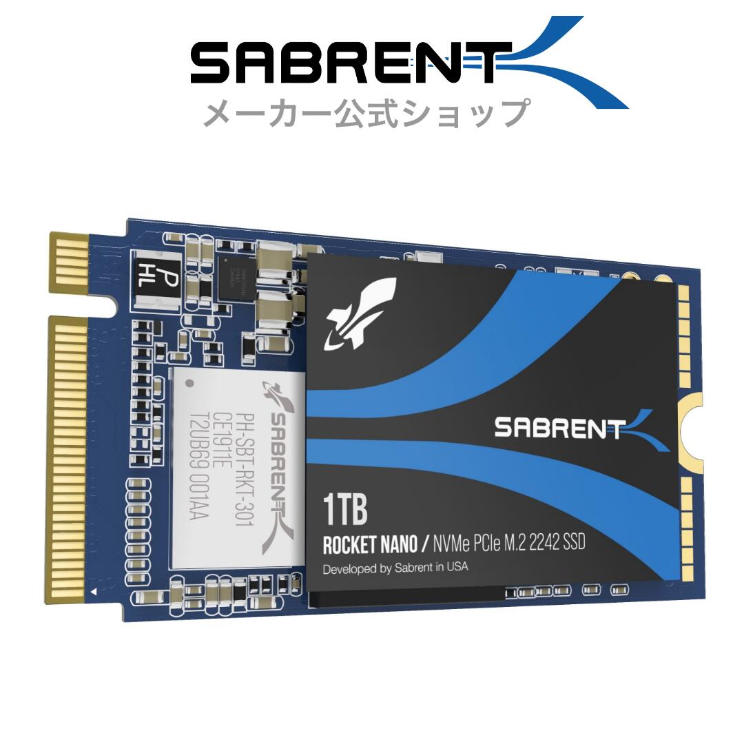 Sabrent 1TB ロケット NVMe PCIe M.2 2242 DRAMレス 低消費電力 高パフォーマンス 内蔵SSD (SB-1342-1TB)