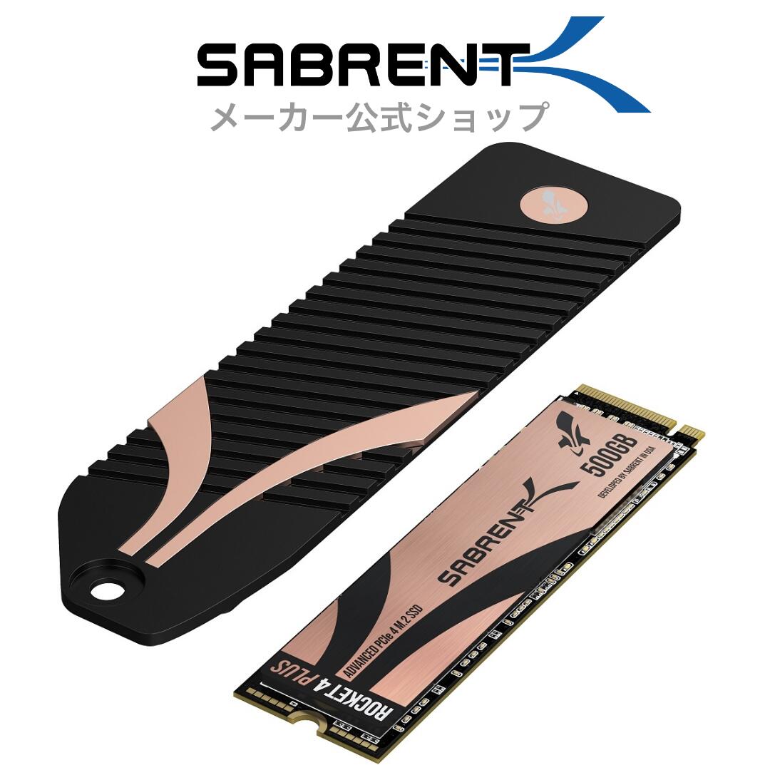SABRENT SSD 500GBPS5бM.2 PS5ҡȥ M.2 SSD 500GB PCIe 4.0 M.2 SSD NVMe 500GBGen4 M.2 2280¢SSD®ٺ7000MB/ å4 PLUS ȥ꡼ѥեޥ (SB-RKT4P-PSHS-500)