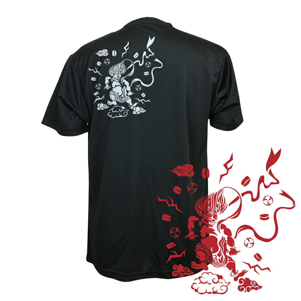 バレーボール 練習着 半袖 メンズ Tシャツ 「雷神」 (ノ