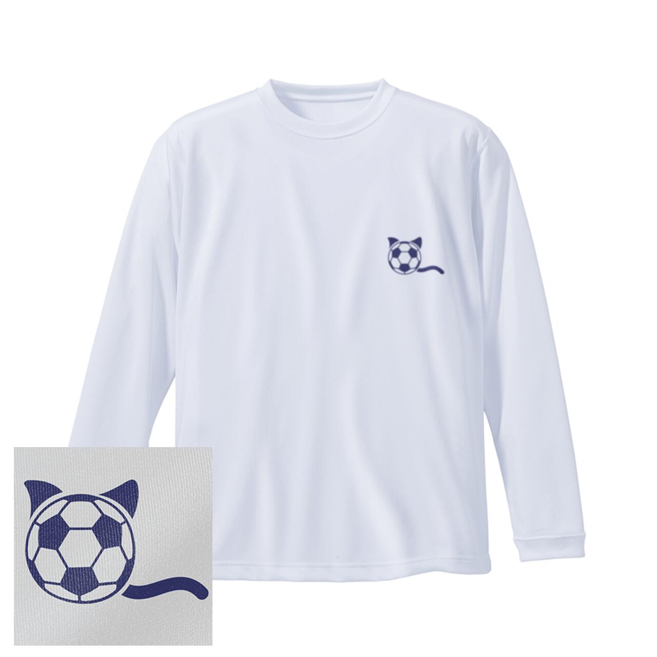サッカー 練習着 長袖 メンズ 「しっぽ」 ロンT ワンポイントマーク ノースアイランド(NORTHISLAND)