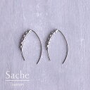 ピアス 金属アレルギー ラインピアス シルバー シンプル サシェ sache /商品名：【純チタンピアス】Maj