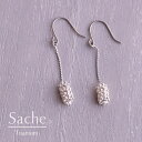 【2024年4月新商品】金属アレルギー対応 ピアス 純チタンフック ストック 揺れる シルバー サシェ sache /商品名：【純チタンピアス】Renata