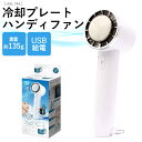 冷却プレートファン ハンディファン 携帯扇風機 冷却プレート クーラー 小型扇風機 ハンディ扇風機 手持ち扇風機 ミニ扇風機 Type-c 静音 usb 充電式 コードレス ホワイト