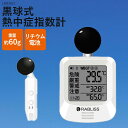 黒球式熱中症計 WBGT計 温度 時計 熱中症 暑さ指数 WBGT 温度計 携帯型 KO392 JIS 屋外 カラビナ バンド