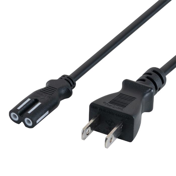 世界各国・地域で使用可能 100Vから250Vまでの電圧に対応しており、アメリカ、欧州、中国など 世界各国で使用可能な信頼性の高いケーブルです。 耐電圧試験合格製品 公設試験研究機関で耐電圧試験を実施しており、 本製品は250Vまでの耐電圧が保証された安全性の高いケーブルです。 メガネ型ソケット採用 PCのACアダプタからゲーム機まで幅広い機器で採用されている メガネ型ソケットに対応しています。 日本国内で安心して使えるPSEに適合 本製品はPSEに適合し、日本国内でも安心して 使用していただくことが可能です。 RoHS指令対応 RoHSに対応し、環境に配慮されています。 製品仕様 定格AC100～AC250V/7A ※上記仕様については、公設試験研究機関で試験を実施しております。 ソケット形状（機器接続側）2P メガネ型 　ご使用上の注意 本製品に変圧機能はありません。必ずお使いになる国や地域の電圧に対応した機器を接続してください。 本製品のコンセントプラグはAタイプです。海外でお使いの際は、別途コンセント変換プラグが必要になる場合がございます。 必ず定格容量の範囲内でお使いください。 本製品を取り外す際はコネクタを持って外してください。 本製品を使用中に、異臭や発熱、変形などの異常が発生した場合は、直ちに使用を中止してください。 本製品を加工や分解しないでください。接続機器の故障や事故の原因となります。 本製品の製造には万全を期しておりますが、万が一不具合品の場合は、直ちにご交換をさせていただきます。 【長さ違いはこちら】 →「MCO 旅人専科シリーズ 海外対応電源ケーブル Aタイプ/0.6m MBC-D006BK」 →「MCO 旅人専科シリーズ 海外対応電源ケーブル Aタイプ/1.2m MBC-D012BK」 →「MCO 旅人専科シリーズ 海外対応電源ケーブル Aタイプ/2.4m MBC-D024BK」