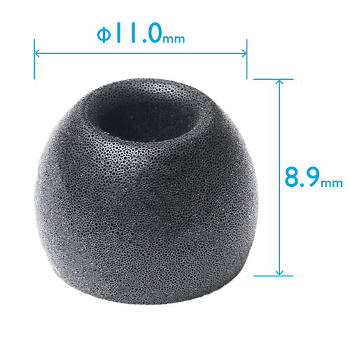 【メール便対象商品】 MCO オーディオアクセサリー 低反発イヤーピース 球タイプ 2ペア Sサイズ×4個入 AAC-MTH01/S4P sacom-10007052 海外電気CLUB サンプル画像3