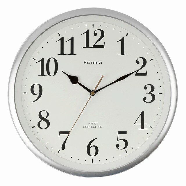 【最大2000円OFFクーポン11日(木)01:59迄】電波掛時計 ステップ秒針 クロック Formia フォルミア HWC-007RC [2]