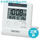 SEIKO CLOCK セイコー クロック SQ772W 目覚まし時計 トラベラ 電波 デジタル 自動点灯 カレンダー 温度 表示