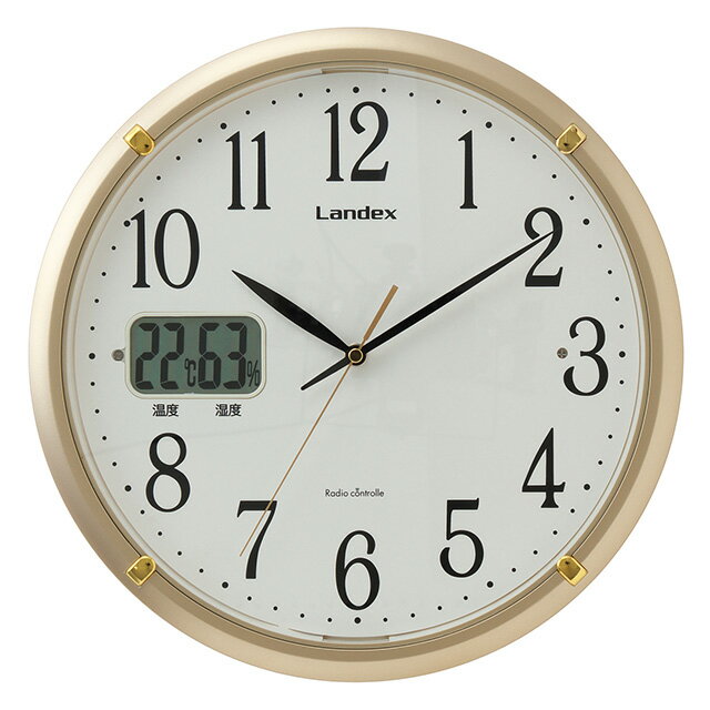 LANDEX ランデックス 掛け時計 電波 ソクテルEX 常時点灯 YW9150GD 芳国産業 [4981480915014-YW9150GD] [2]