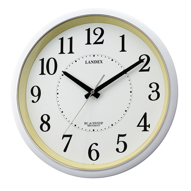 【最大2000円OFFクーポン 26日(金)01:59迄】LANDEX ランデックス 掛け時計 電波 ゴーランド YW9164WH 芳国産業 [4981480916417-YW9164WH] [2]