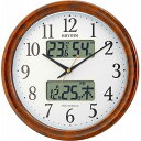 CITIZEN シチズン リズム時計工業 RHYTHM クロック 電波掛け時計 ピュアカレンダーM617SR 夜間自動点灯カレンダー 木目仕上げ 4FY617S...