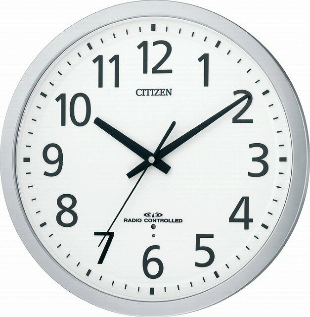 【5%OFFクーポン 5月07日(木)09:59迄】CITIZEN シチズン リズム時計工業 RHYTHM クロック 掛時計 スペイシーM462 電波時計 オフィスタイプ 見やすいフォント 8MY462-019