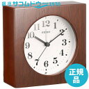 SEIKO CLOCK セイコー クロック KR501B 掛け時計 置き時計 兼用 アナログ アラーム 木枠 茶 木地