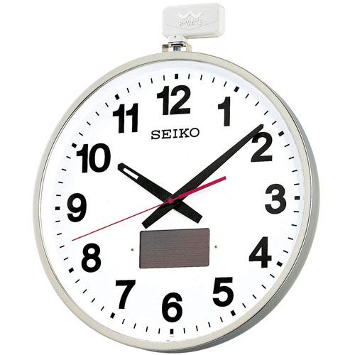 【5％円OFFクーポン 5/18 00:00～5/21 09:59迄】SEIKO ソーラー屋外用大型電波掛時計 527×450×78 金属枠 SF211S