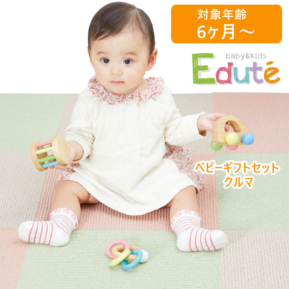 【最大2000円OFFクーポン16日(木)01:59迄】vEdute（エデュテ） ORG-017S EduteB&K ベビーギフトセット クルマ 木製玩具