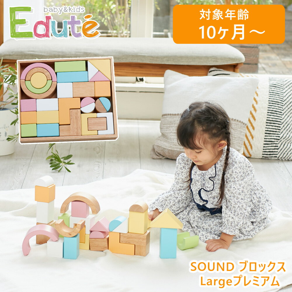 【最大2000円OFFクーポン16日(木)01:59迄】vEdute（エデュテ） ORG-020 EduteB&K SOUND ブロックス Largeプレミアム 木製玩具