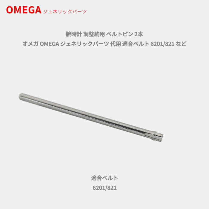 【最大2000円OFFクーポン11日(火)01:59迄】腕時計 調整駒用 ベルトピン 2本 オメガ OMEGA ジェネリックパーツ 代用 適合ベルト 6201/821 など