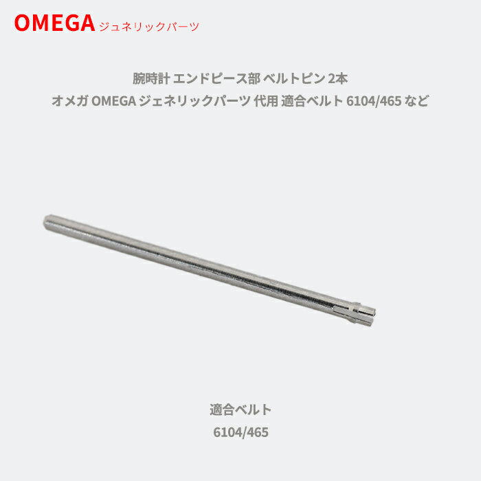 腕時計 エンドピース部 ベルトピン 2本 オメガ OMEGA ジェネリックパーツ 代用 適合ベルト 6104/465 など