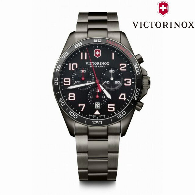 ビクトリノックス 腕時計（メンズ） 【5％円OFFクーポン 5/18 00:00～5/21 09:59迄】ビクトリノックス VICTORINOX フィールドフォース スポーツクロノ ブラック 241890 メンズ 腕時計