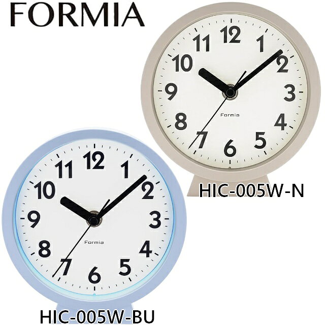 【最大2000円OFFクーポン10日(金)01:59迄】Formia フォルミア インテリアクロック 置掛兼用 HIC-005W-N HIC-005W-BU